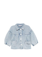 Giubbino per neonata Moschino Kids denim con colletto MDS02KL0E34 40186 MOSCHINO KIDS 