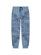 Pantaloni per bambino Marc Jacobs Kids x Disney Mickey Mouse blu con stampa paisley W60651 822 THE MARC JACOBS KIDS 