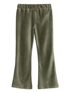 Pantaloni svasati per bambina Scotch & Soda Kids verdi con tasche laterali a fessura 180761 301 SCOTCH&SODA 
