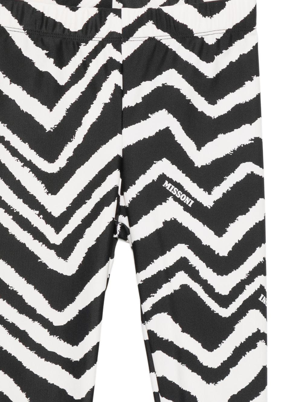 Leggings per bambina Missoni Kids nero con stampa a zigzag MZ6B30 Z4154 930BG MISSONI KIDS 