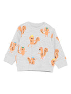 Felpa per neonato Stella McCartney Kids grigio con stampa scoiattoli TX4590 Z3199 807MC STELLA McCARTNEY KIDS 
