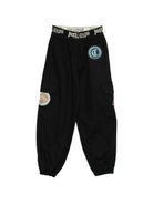 Pantaloni sportivi per bambina Just Cavalli Kids neri con toppe ricamate JGP26215PA BLACK ROBERTO CAVALLI KIDS 