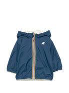 Giacca per neonato K Way Kids blu con cappuccio e zip K2132MW C10 K-WAY KIDS 