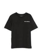 Set di due t-shirt per bambino Karl Lagerfeld Kids nero con logo sul petto Z31469 09B KARL LAGERFELD KIDS 