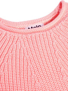 Maglione Gaye per bambina Molo rosa con lavorazione in maglia a coste 2S26K204 5650 MOLO KIDS 