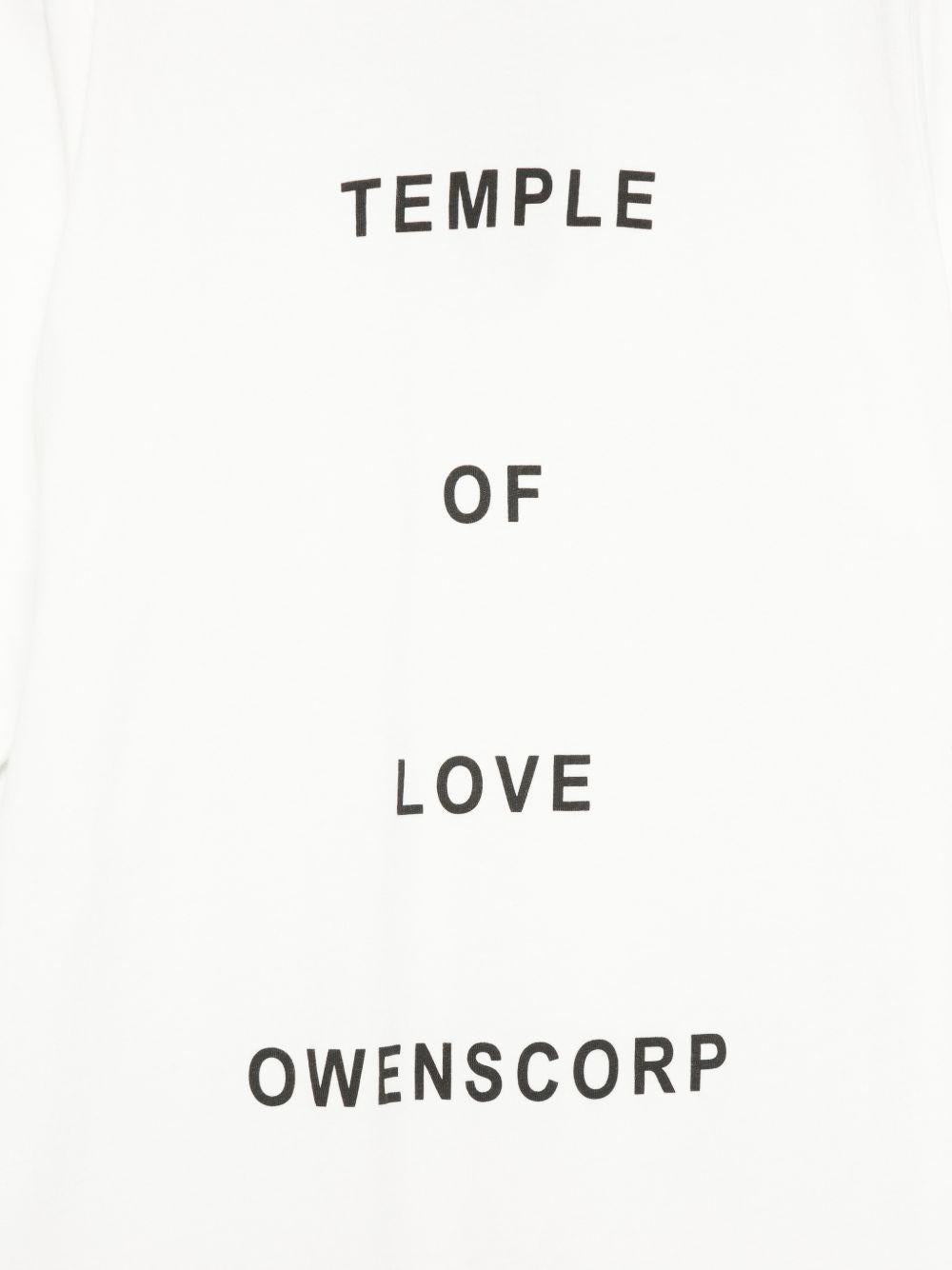 T-shirt Jumbo per bambino Rick Owens Kids bianca con scritta sul davanti BG01F3274RNP14P 1109 RICK OWENS KIDS 