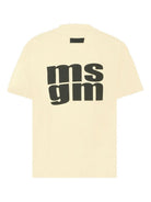 T-shirt per bambini MSGM Kids giallo chiaro con stampa logo F5MSJUTH056 MS041 MSGM KIDS 