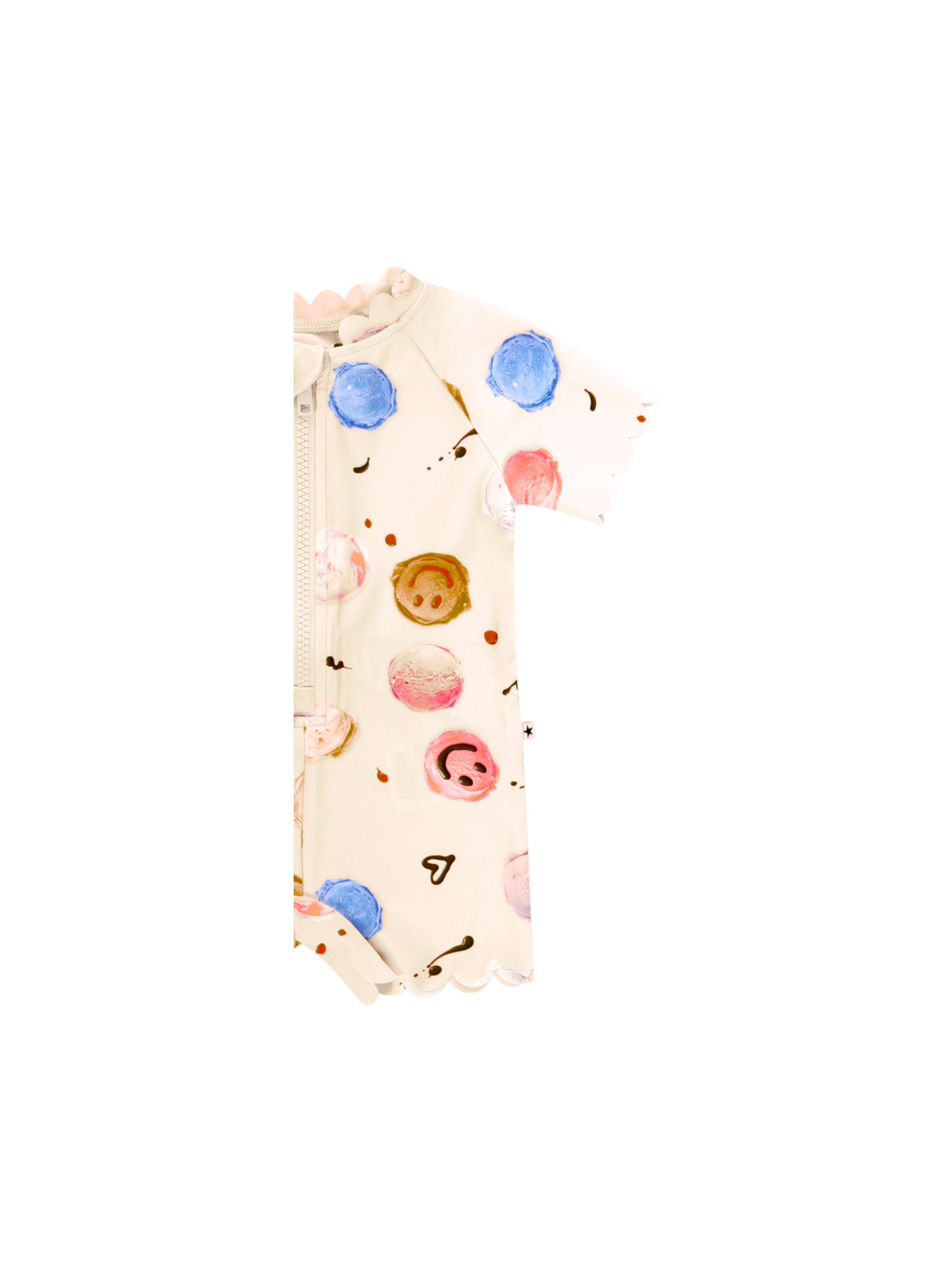 Costume neonata Molo Kids beige con stampa all-over 8S26P527 9502 MOLO KIDS 