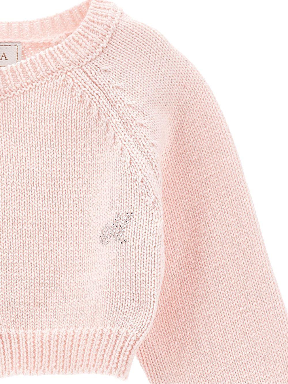 Cardigan per neonata Monnalisa rosa con decorazione fiocco 73G800 7036 0091 MONNALISA KIDS 