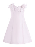 Abito per bambina Monnalisa rosa con applicazioni a fiori 71G902 7302 0091 MONNALISA KIDS 