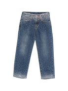 Jeans per bambina Roberto Cavalli Kids denim con logo sul retro CGP26051JE D.BLUE MED ROBERTO CAVALLI KIDS 