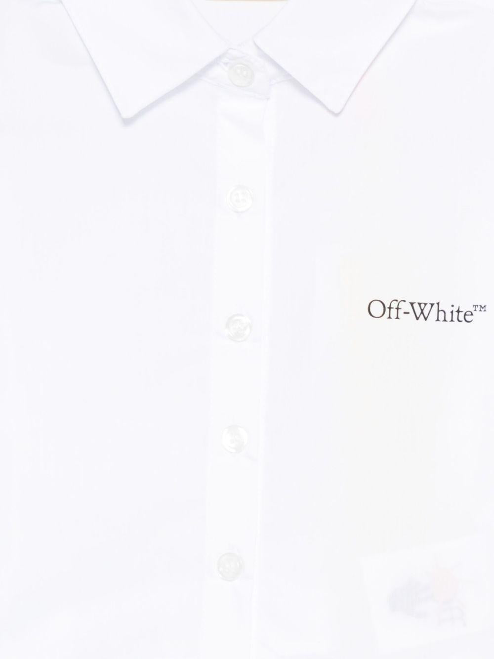 Camicia per bambina Off-White Kids bianco modello crop OGGA01CF25FAB002 0110 OFF WHITE KIDS 