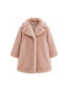 Cappotto per bambina Monnalisa Kids rosa con colletto 17H109 8034 0091 MONNALISA KIDS 