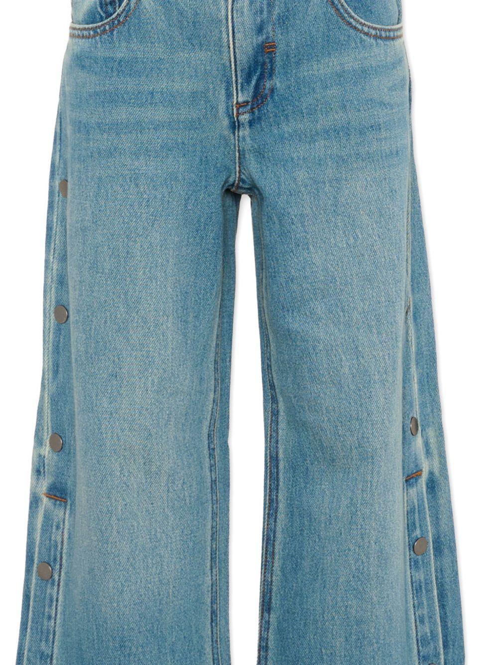 Jeans per bambina Stella McCartney Kids in denim con aperture laterali TY6C80 Z0746 665 STELLA McCARTNEY KIDS 