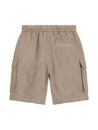 Shorts per bambino Dolce & Gabbana Kids beige con vita elasticizzata L43Q64 FU4L0 S8230 DOLCE & GABBANA KIDS 