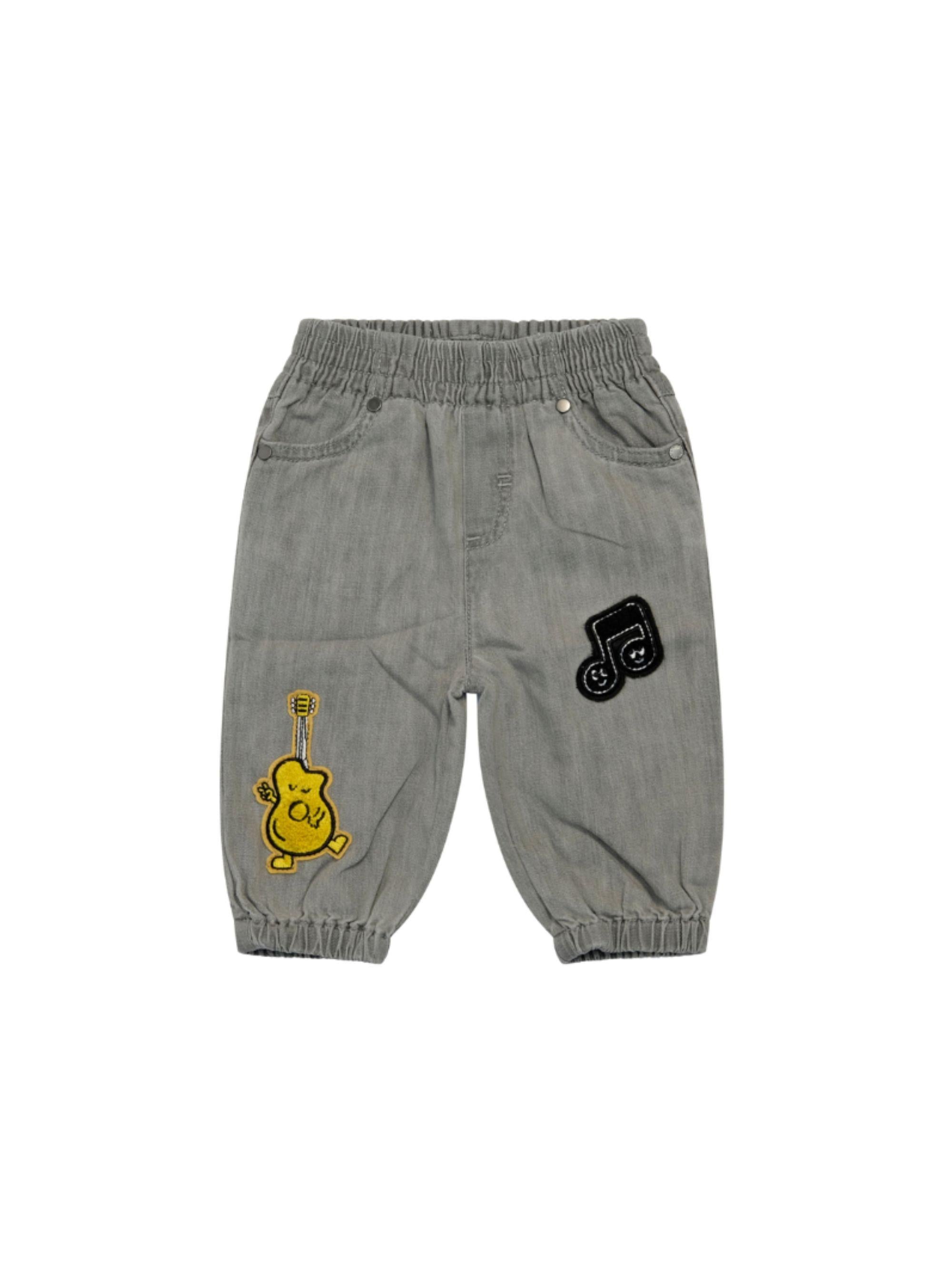 Pantaloni per neonato Stella McCartney Kids grigio con dettagli applicati TY6500 Z0522 909 STELLA McCARTNEY KIDS 