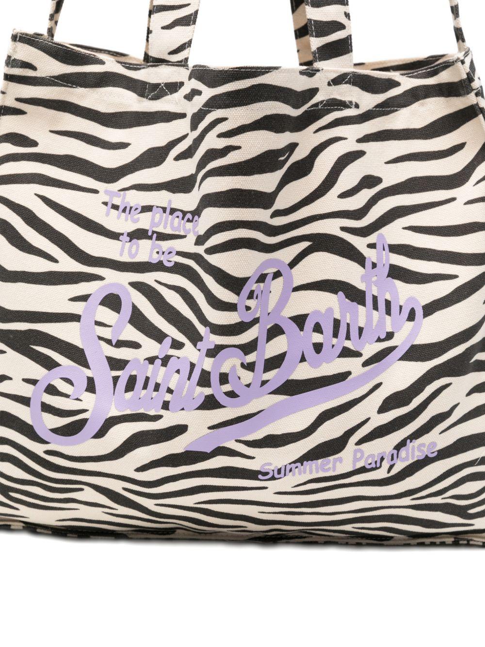 Borsa tote Essential Bag N MC2 Saint Barth animalier con logo a contrasto sul davanti EBAGN007 03322L MC2 ST. BARTH KIDS 