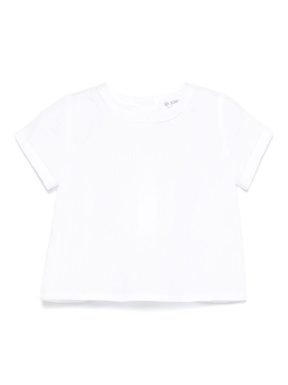 Camicia per neonato JESURUM BABY Leonardo bianco con dettaglio traforato LEONARDO VAR.03 JESURUM 