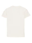 T-shirt per bambino Moncler Enfant bianca con stampa logo sul davanti L19548C0000689AFV 034 MONCLER KIDS 