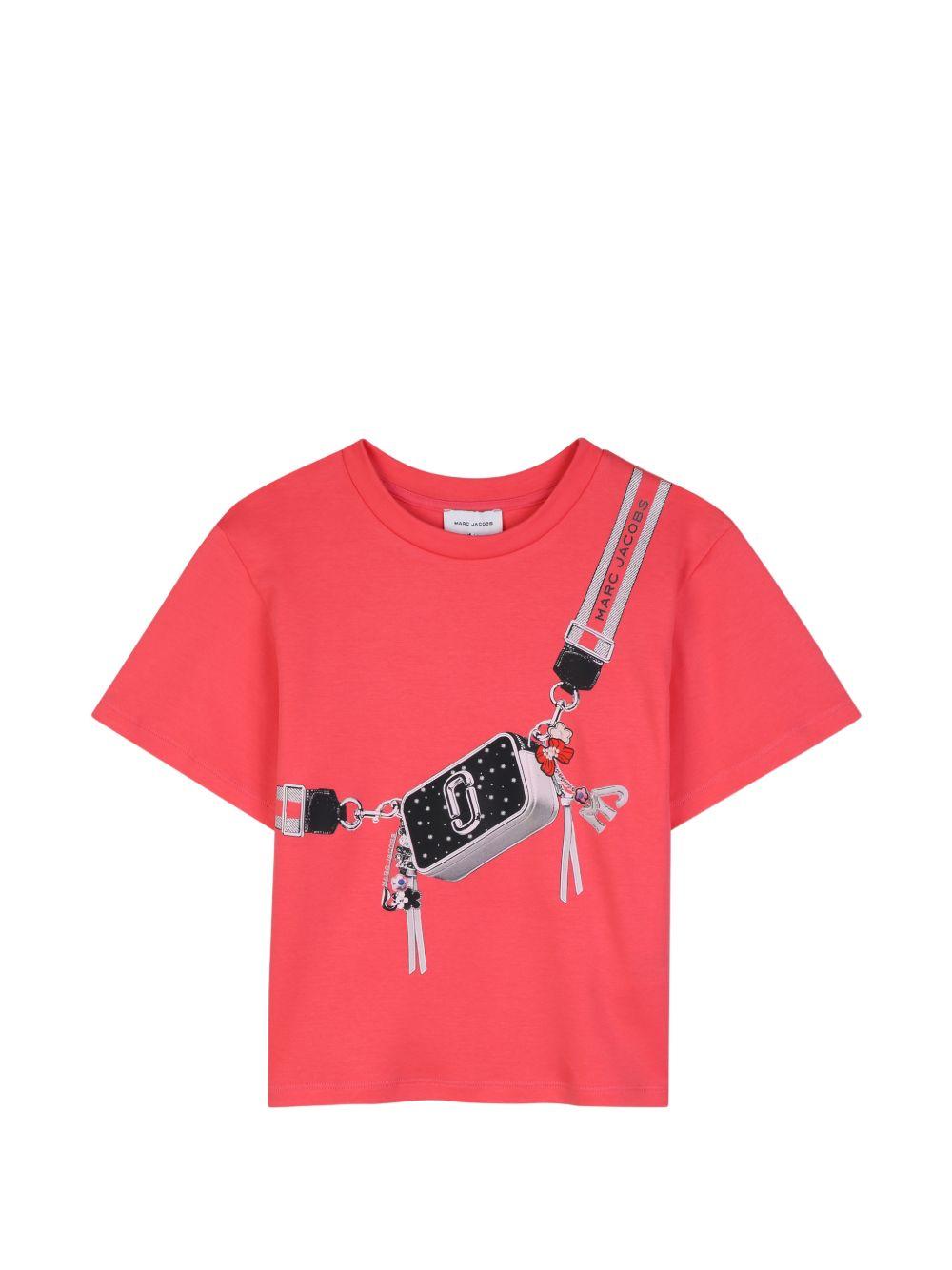 T-shirt per bambina The Marc Jacobs Kids rossa con stampa grafica W60994 98A THE MARC JACOBS KIDS 