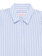Camicia Brigitte per donna MC2 Saint Barth azzurra con design a righe BRIG006 04069L MC2 ST. BARTH KIDS 
