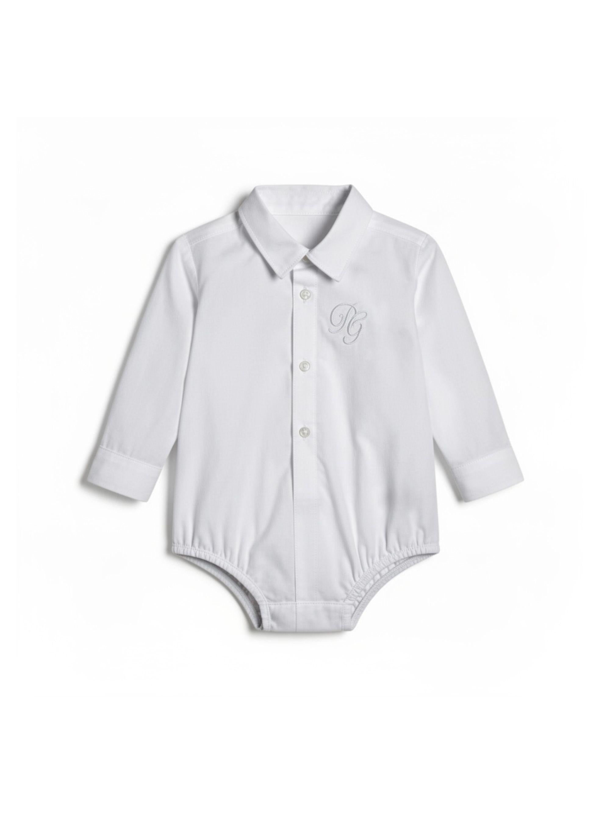 Camicia a body per neonato Dolce & Gabbana Kids bianca con colletto classico L11O82 G7P1Z W0800 DOLCE & GABBANA KIDS 