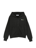 Felpa per bambini MSGM Kids nera con decorazione a strass sul retro S6MSJBZH238 MS040 MSGM KIDS 