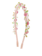 Cerchietto per capelli per bambina Monnalisa rosa con decorazione floreale 79G000 7062 0091 MONNALISA KIDS 