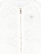 Giubbino per bambina Roberto Cavalli Kids bianco con pizzo floreale CGP26135GB WHITE ROBERTO CAVALLI KIDS 