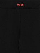 Leggins per bambina MSGM Kids neri con logo sul davanti S6MSJGCI230 110 MSGM KIDS 