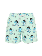 Costume da bagno per bambino MC2 Saint Barth Kids verde con stampa fumetto JEA0001 02042L MC2 ST. BARTH KIDS 