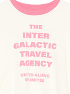 Felpa per bambina Mini Rodini beige con scritta "The inter galactic travel agency" sul davanti 26220168 OFF WHITE MINI RODINI KIDS 