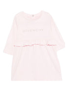 Abito per neonata Givenchy Kids rosa con chiusura posteriore con bottoni automatici H30899 44Z GIVENCHY KIDS 