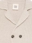 Cardigan per neonato Douuod Kids beige con revers a punta DZ2540 Z3404 107 DOUUOD KIDS 