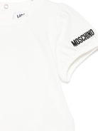 Set t-shirt e salopette per neonata Moschino Kids multicolor con stampa Teddy Bear sul davanti MDG01VLXE43 40332 MOSCHINO KIDS 