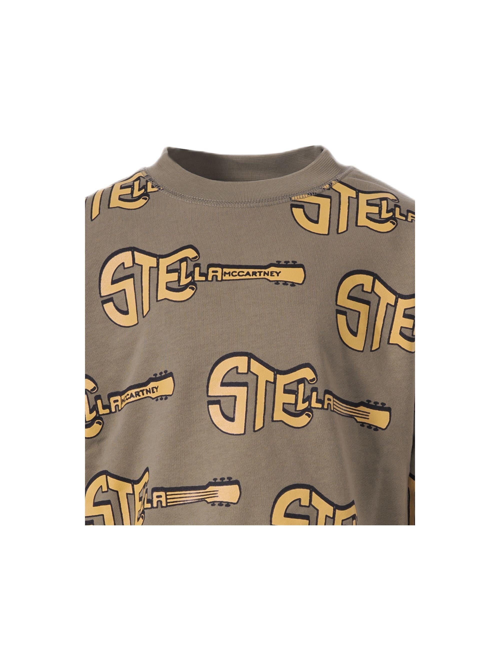 Felpa per bambino Stella McCartney Kids multicolore con stampa logo all-over TY4P50 Z3523 770MC STELLA McCARTNEY KIDS 