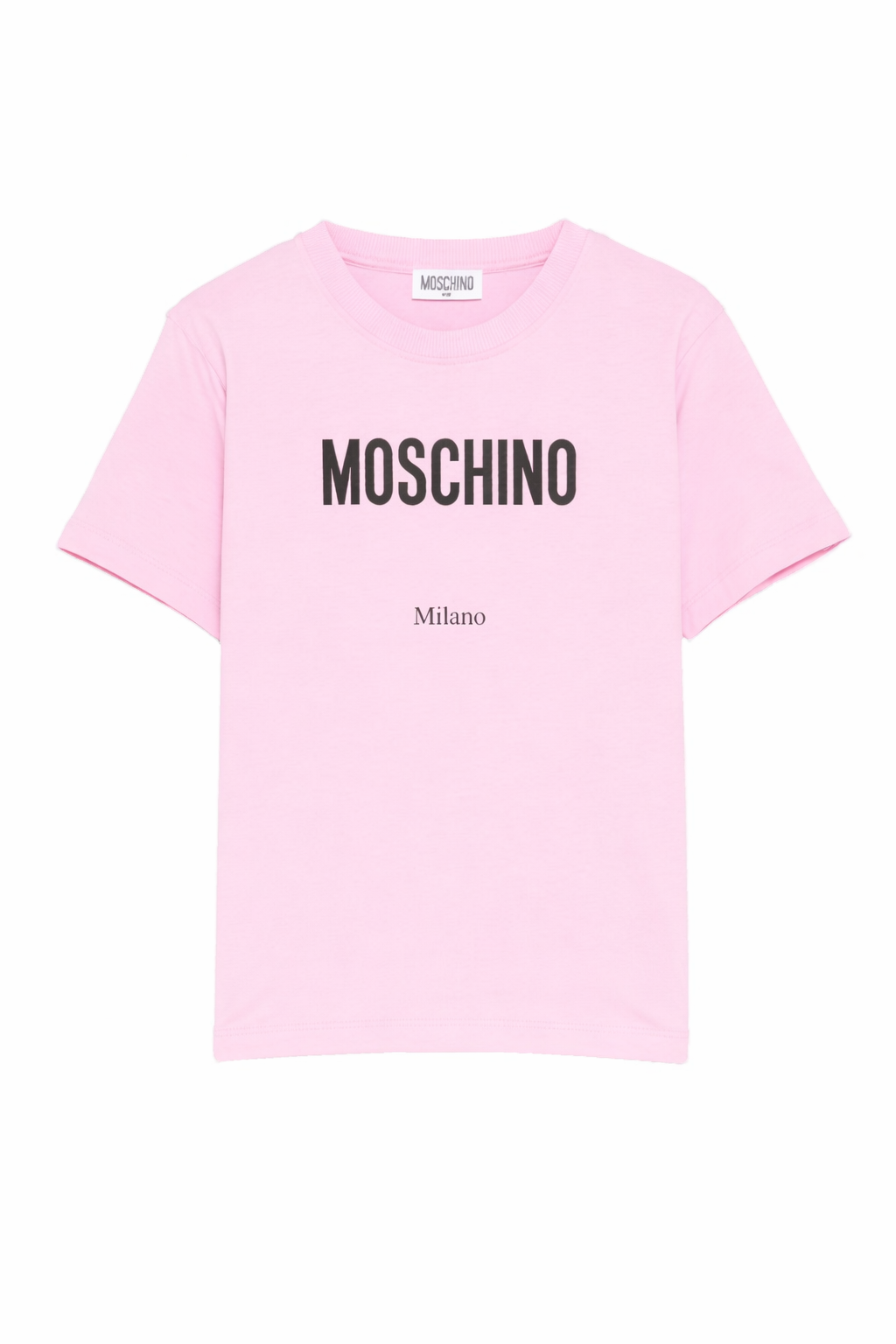 T-shirt per bambina Moschino Kids rosa con stampa logo H6M05GLAA23 51473 MOSCHINO KIDS 