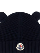 Berretto per neonati Moncler Kids blu con applicazione orecchie L29513B00005M1131 742 MONCLER KIDS 
