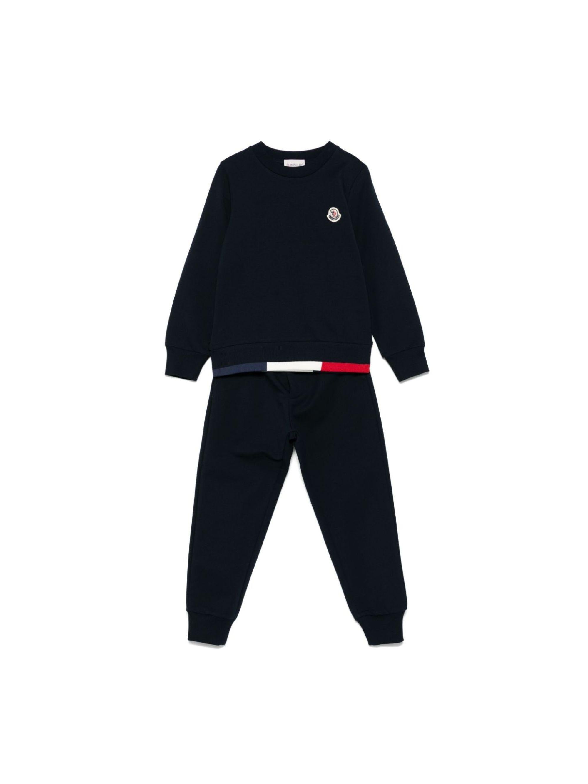 Set tuta sportiva per bambino Moncler Enfant nera elasticizzata L19548M0000589AEB 778 MONCLER KIDS 