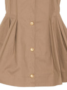 Abito per bambina Balmain Kids marrone chiaro con gonna plissettata BY1C02 G0197 315 BALMAIN KIDS 