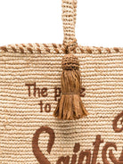 Borsa tote MC2 Saint Barth beige chiaro con due manici superiore tondi VANI013 00435L MC2 ST. BARTH KIDS 
