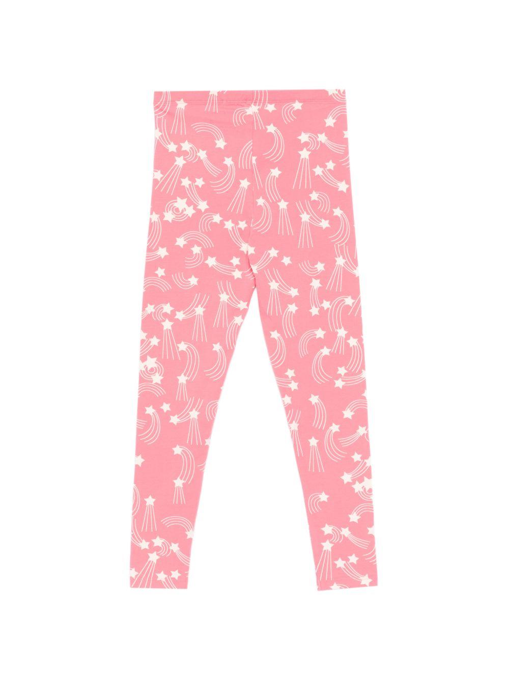 Leggins per bambina Mini Rodini rosa con stampa stelle all-over 26230134 PINK MINI RODINI KIDS 