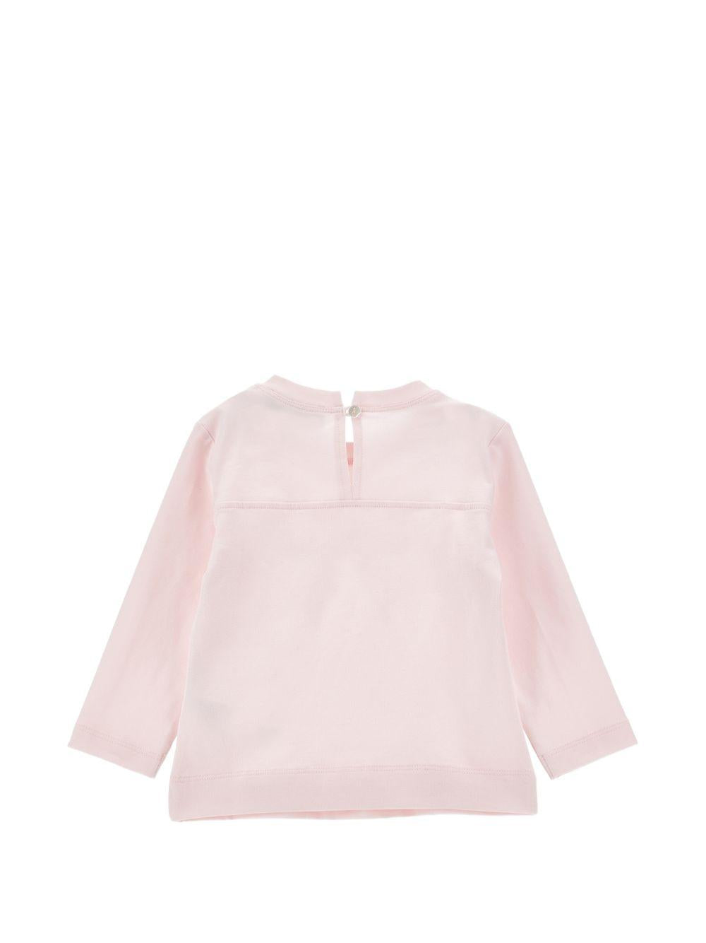 T-shirt per neonata Monnalisa Kids rosa con stampa fiocco sul davanti 39H600 8002 0091 MONNALISA KIDS 