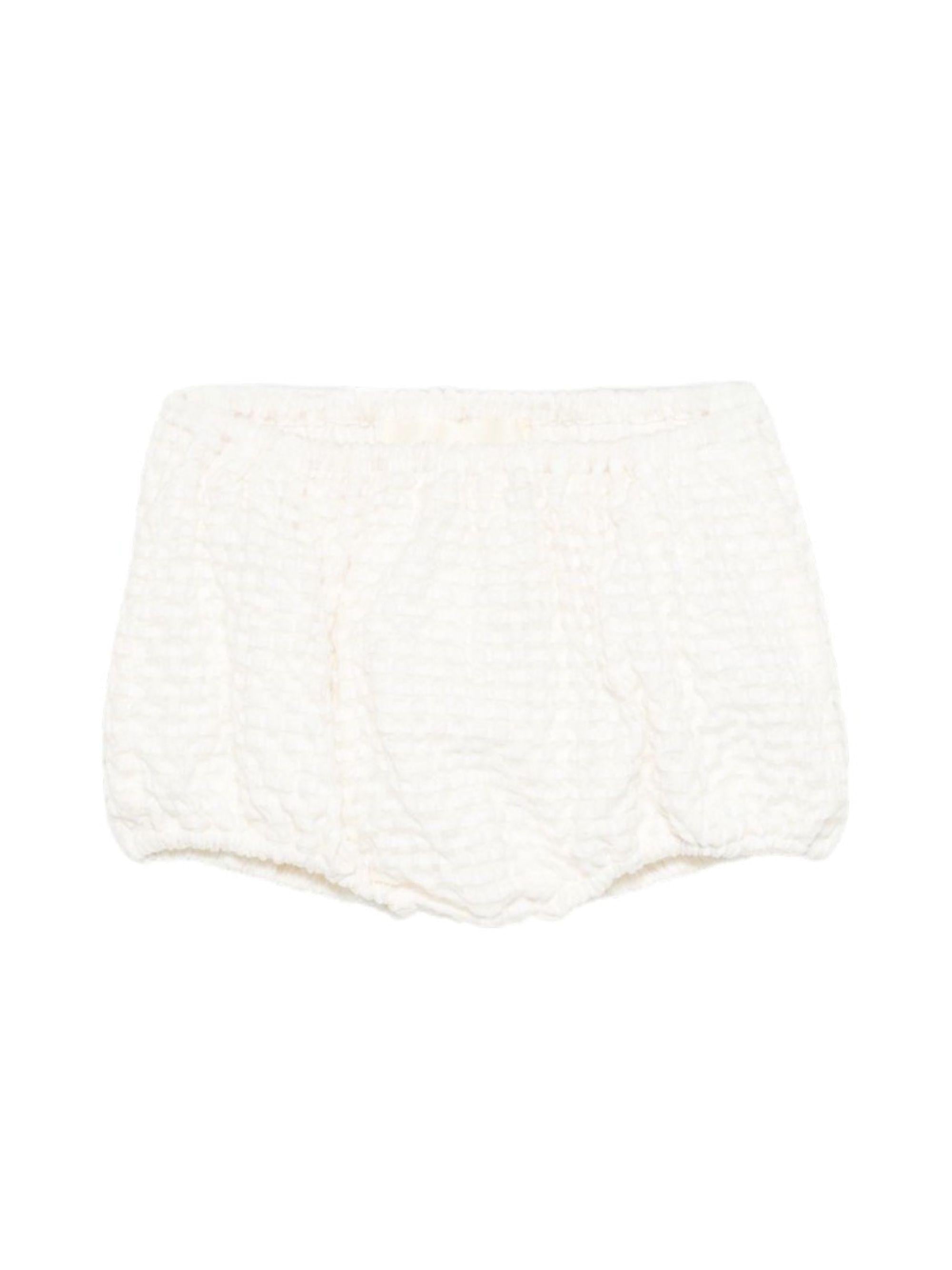 Shorts per neonata Simonetta beige con motivo a quadri SY6019 U0271 101AV SIMONETTA 