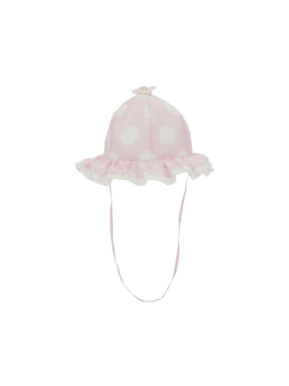 Cappello per bambina Monnalisa rosa modello bucket a pois 39G005 7662 9001 MONNALISA 