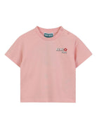 T-shirt per neonata Kenzo Kids rosa con motivo Boke Flower K61278 47H KENZO KIDS 