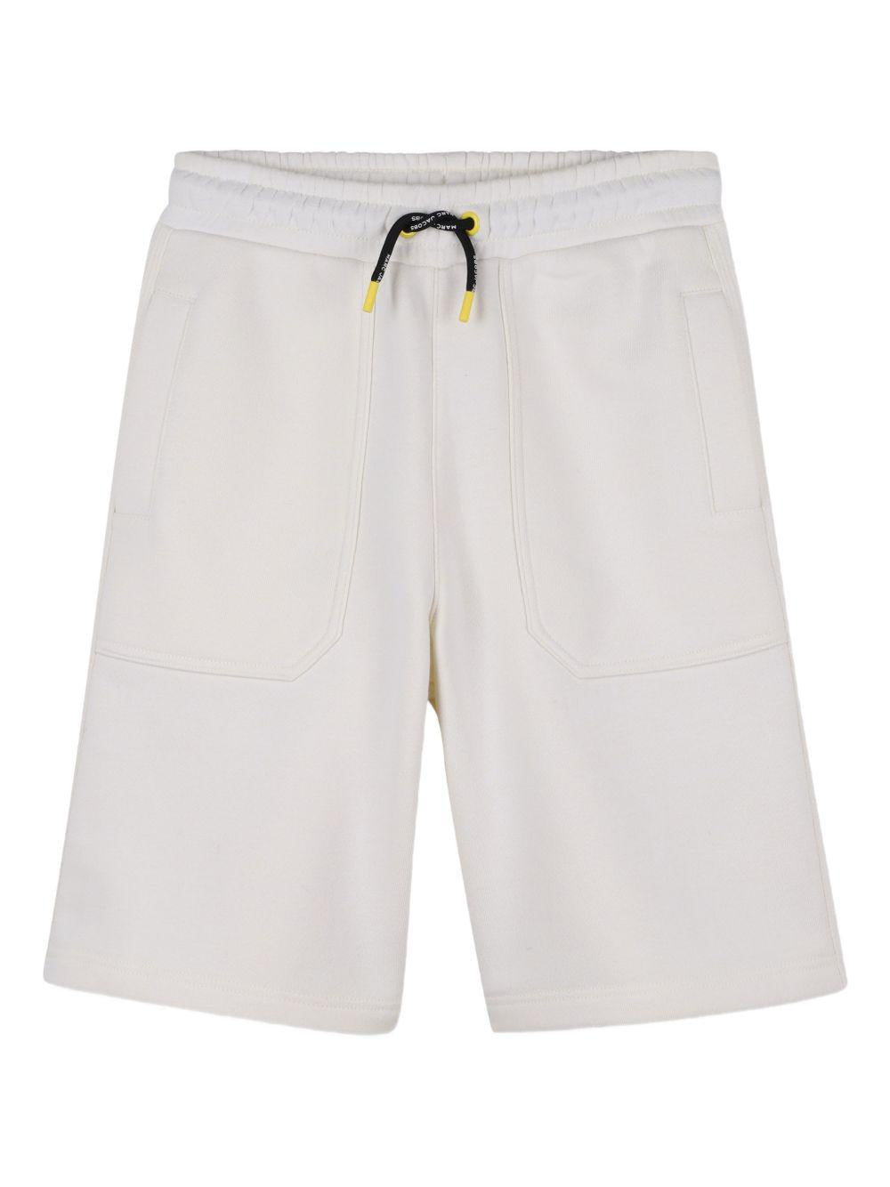 Shorts per bambino The Marc Jacobs Kids bianchi con toppa con logo posteriore W60788 N05 THE MARC JACOBS KIDS 