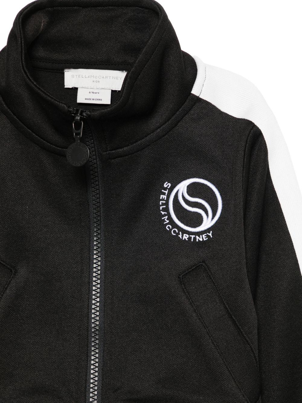 Felpa per bambina Stella McCartney Kids nera con logo sul davanti TY4B40 Z3498 930 STELLA McCARTNEY KIDS 