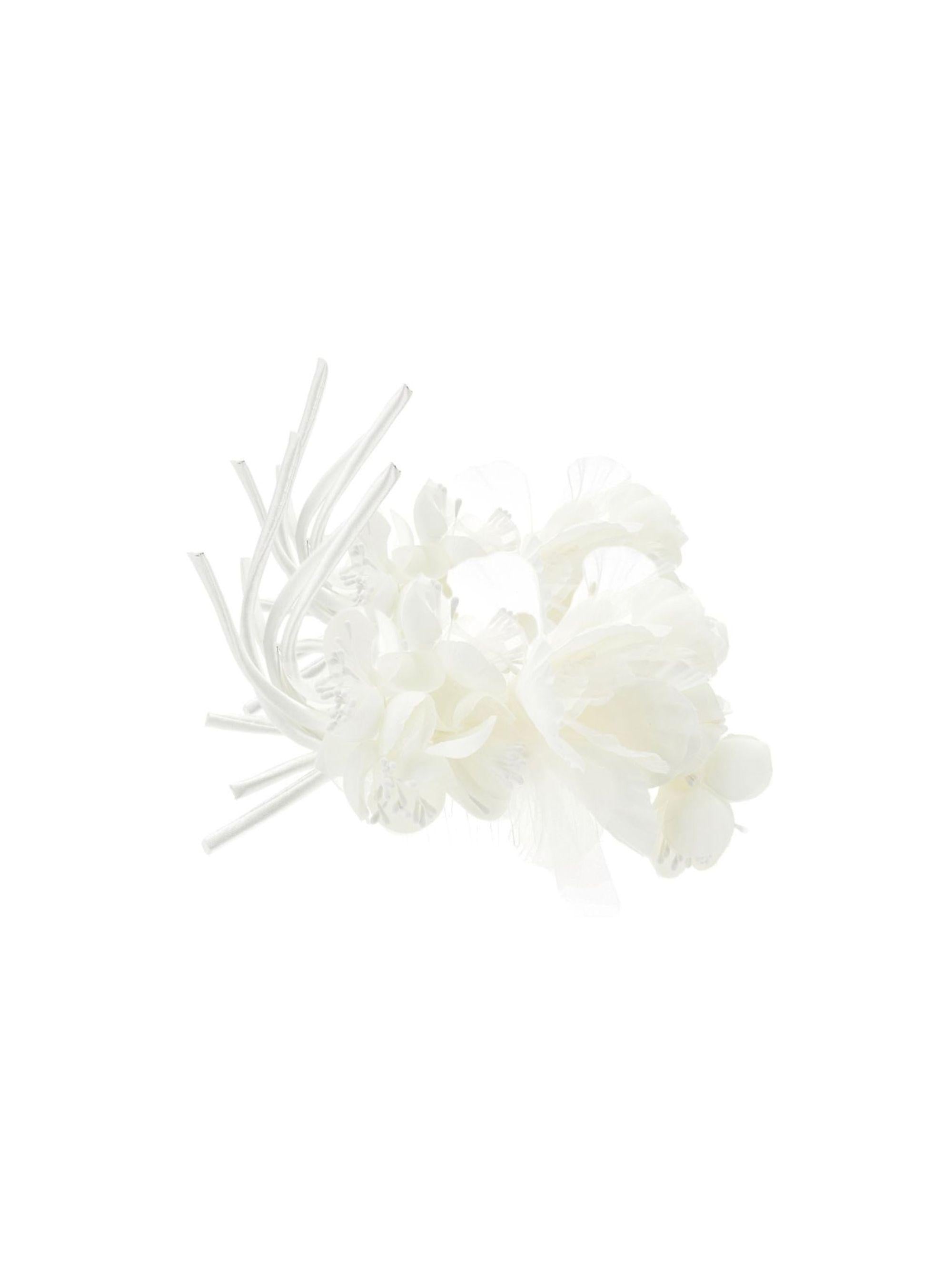 Fermaglio per capelli per bambina Monnalisa bianco con fissaggio a pettine 79G010 7097 0001 MONNALISA 