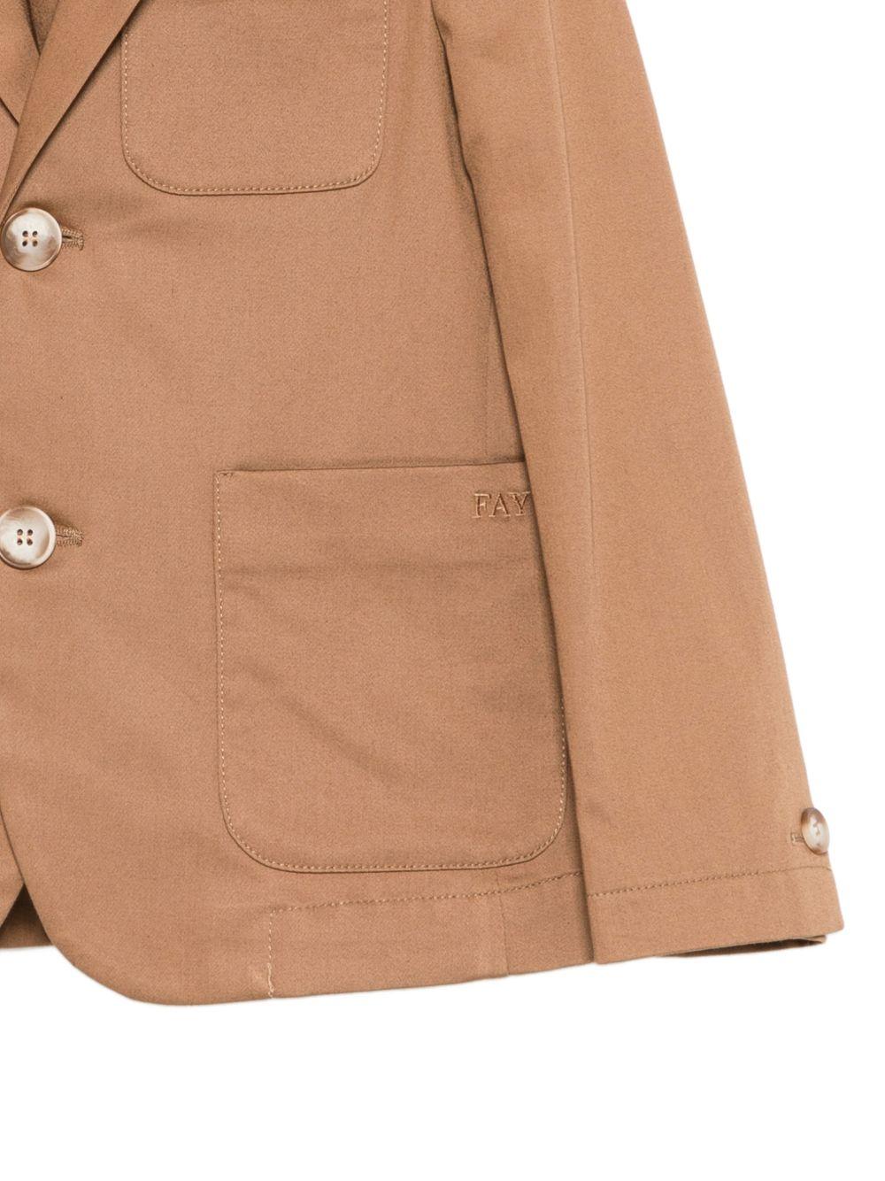 Blazer per bambino Fay Kids marrone con revers classici FY2Q14 G0215 315 FAY KIDS 